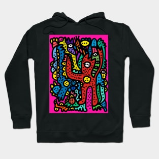 Red Man Street Art Graffiti Hoodie